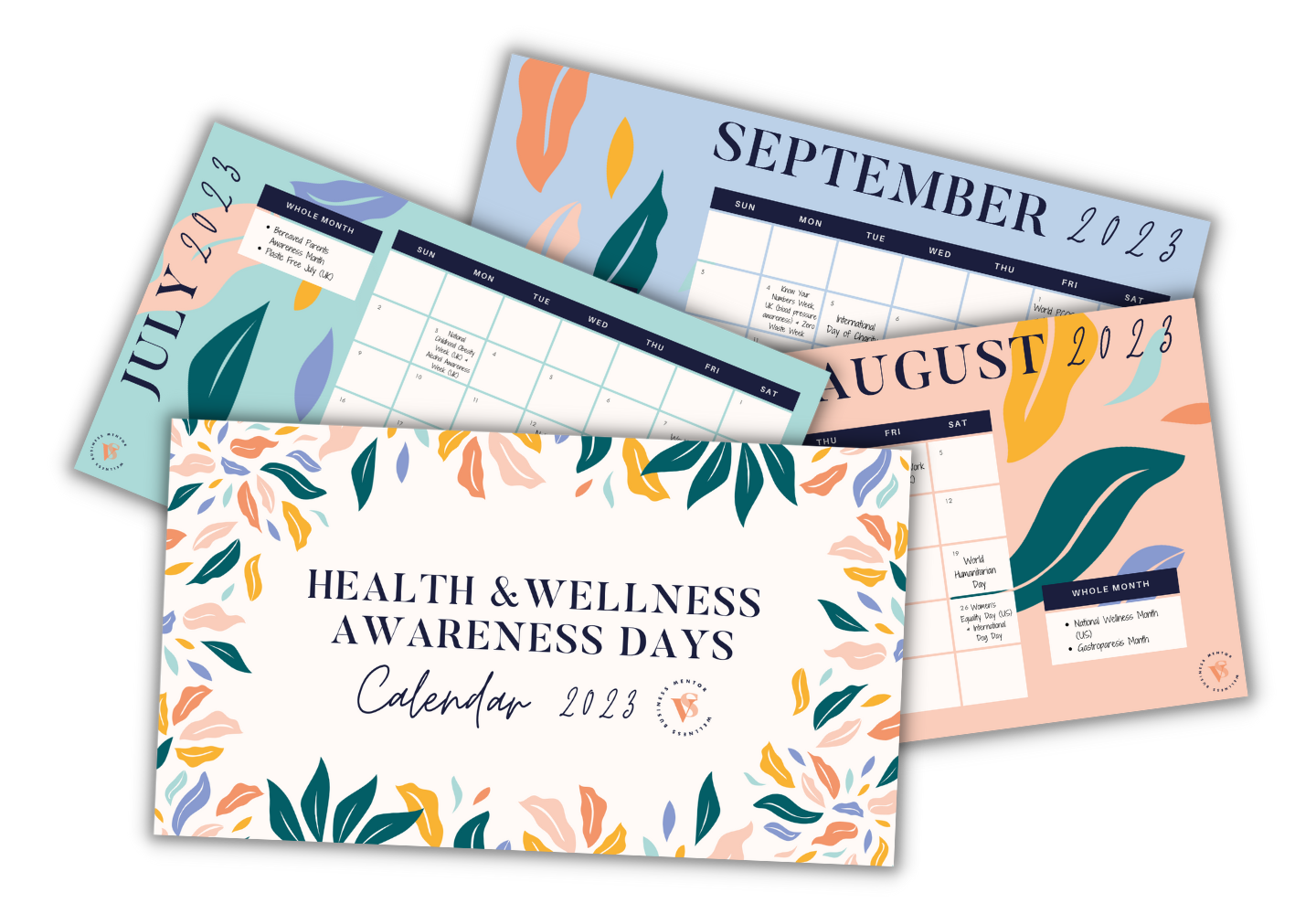 Health and wellness awareness days calendar Q3 preview graphic